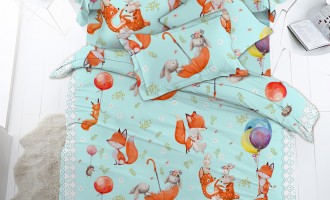 Детское постельное белье Лисенок и друзья - поплин