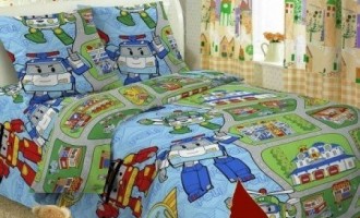 Детское постельное бельё Robocar Poli TAG поплин