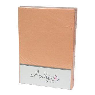 Простынь на резинке трикотажная Acelya бежевая 160х200 Простынь на резинке трикотажная Acelya бежевая 160х200