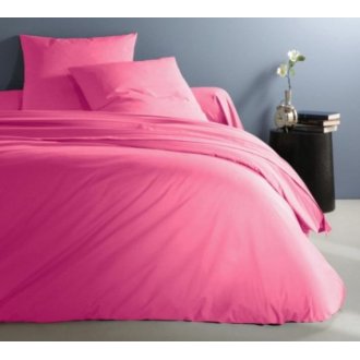 Однотонное постельное белье Almira Mix Премиум сатин Барби розовое