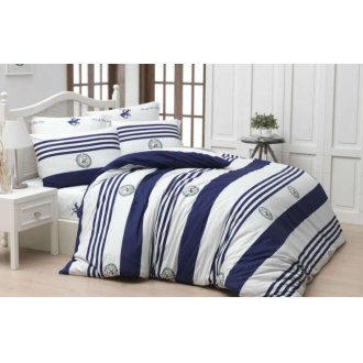 Постельное бельё Beverly Hills Polo Club ранфорс 003 Dark Blue 