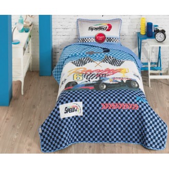 Детское покрывало Clasy Racing + наволочка