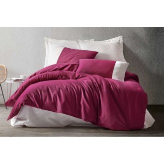 Постельное бельё евро Cotton Box Plain Sport Bordo Krem