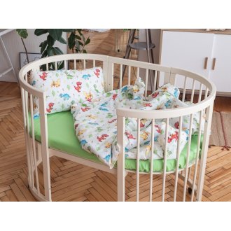 Детское постельное белье Cotton Twill Ranforce Динозаврики в кроватку
