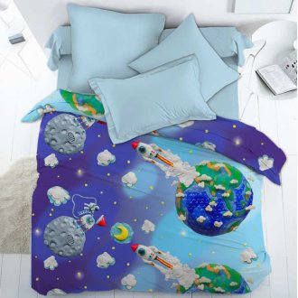 Детское постельное белье Пластилиновый космос