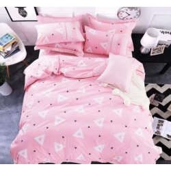 Детское постельное белье Cotton Twill Геометрия розовое - сатин