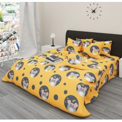 Детское постельное белье Сырные мышки желтое