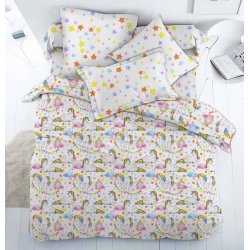 Детское постельное белье Единороги со звездами - поплин