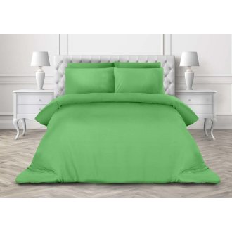 Однотонное постельное белье Cotton Twill ранфорс зелёный 