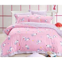Детское постельное белье Cotton Twill сатин Собачки на розовом