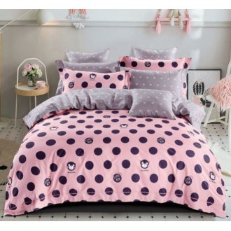 Детское постельное белье Cotton Twill сатин Горохи на розовом