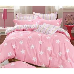 Детское постельное белье Cotton Twill сатин Звёздочка на розовом