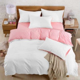Подростковое постельное белье Almira Mix Premium Saten Pink-White