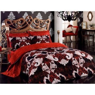 Постельное белье евро «Hazal Bordo» Постельное белье евро «Hazal Bordo»