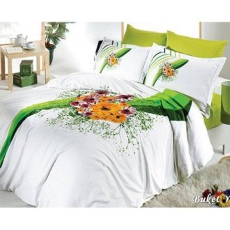 Постельное бельё First Choice сатин Buket Yesil
