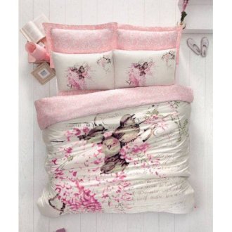 Постельное белье евро 3D Sevda Pembe
