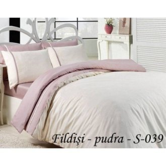 Постельное бельё First Choice сатин Fildisi Pudra