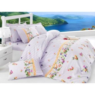 Постельное белье Cotton Box ранфорс Alisa Lila евро