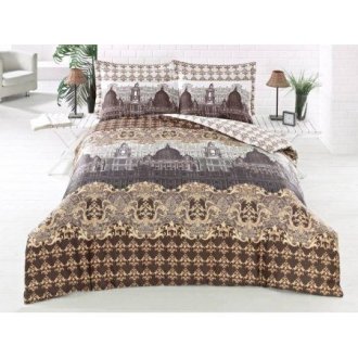 Постельное бельё евро Zerda Kahve