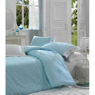 Комплект постельного белья Cotton Box ранфорс евро Plain Turkuaz Комплект постельного белья Cotton Box ранфорс евро Plain Turkuaz