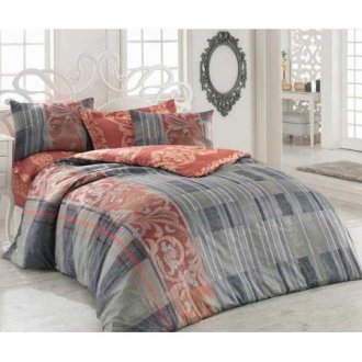 Постельное белье евро «Hanzade Bordo»