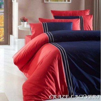 Постельное бельё First Choice ранфорс евро Craze Lacivert