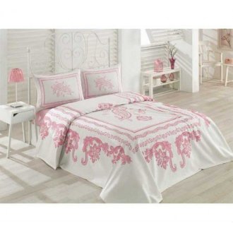 Пике постельное белье Cotton Box Shania Pembe