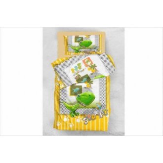 Детское постельное бельё Eponj Home 3D Micro Satin Stompy Sari-Yesil