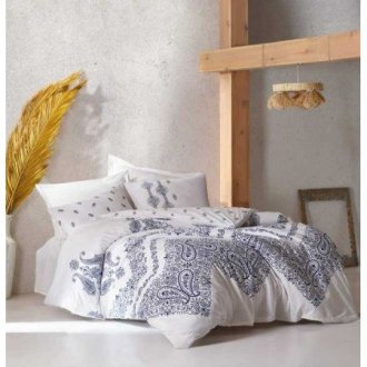 Постельное бельё евро Cotton Box Bohem Adonis Indigo ранфорс Постельное бельё евро Cotton Box Bohem Adonis Indigo ранфорс