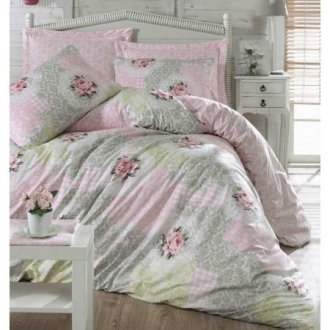 Постельное бельё евро Melani Pembe