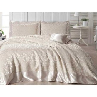 Жаккардовое покрывало First Choice Sonil Frida Ekru