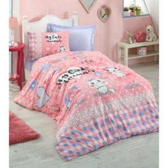 Детское постельное бельё Cotton Box ранфорс Animals Pembe