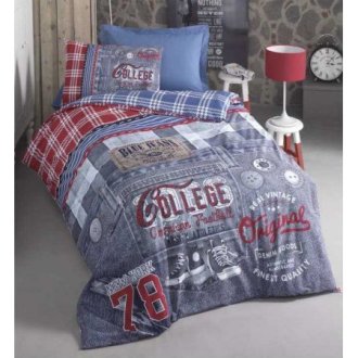 Подростковое постельное бельё Cotton Box ранфорс Bluejeans Mavi Подростковое постельное бельё Cotton Box ранфорс Bluejeans Mavi