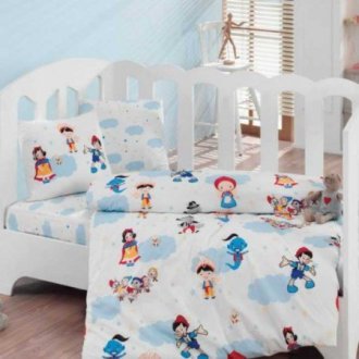 Детское постельное бельё в кроватку Cotton Box Masal Dunyasi Bordo