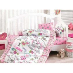 Детское постельное бельё в кроватку Cotton Box Tavsan Kardes Pembe