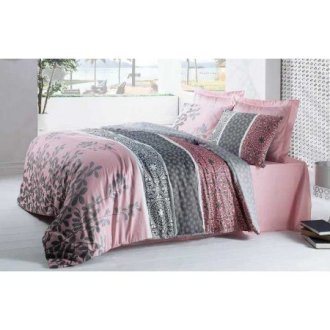 Постельное белье евро Cotton Box (Турция) сатин Mahidevran Pembe