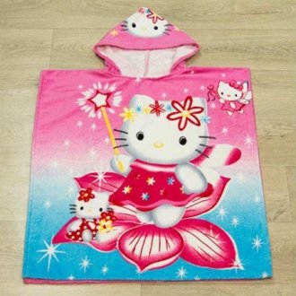 Полотенце пончо для детей First Choice Kitty flower