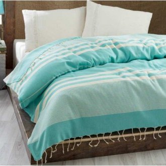 Летнее покрывало пике Eponj Home Buldan Hereke Yesil 200*235