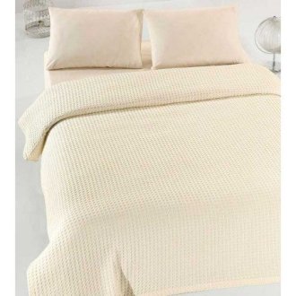 Покрывало пике Eponj Home Burumcuk Krem 160*235