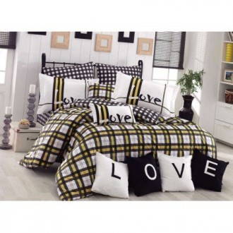 Постельное бельё Love Code жёлтое