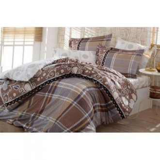 Постельное бельё Hobby Exclusive Sateen Monica коричневое