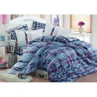 Постельное бельё Hobby Exclusive Sateen Lorenza синее