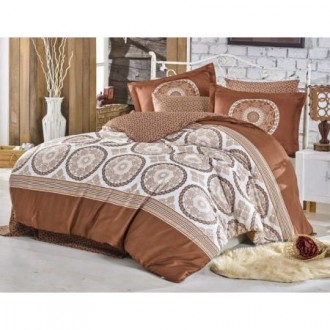 Постельное бельё Hobby Exclusive Sateen Silvana коричневое Постельное бельё Hobby Exclusive Sateen Silvana коричневое