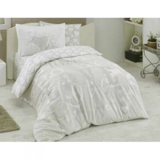 Подростковое постельное бельё Hobby Poplin Love серое