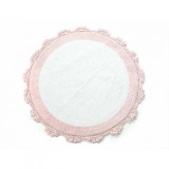 Коврик в ванную 90*90 Doreen Pembe-beyaz