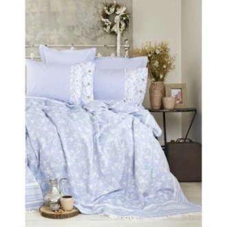 Пике - постельное белье Karaca Home Elina Mavi Пике - постельное белье Karaca Home Elina Mavi