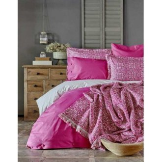Постельное бельё Karaca Home + плед Marla Fusya
