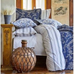 Элитное постельное бельё Karaca Home + покрывало Pureline Lacivert