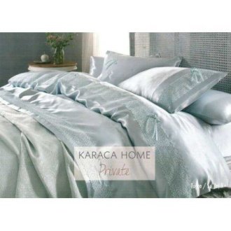 Элитное постельное бельё Karaca Home + пике Tugce Su Yesil