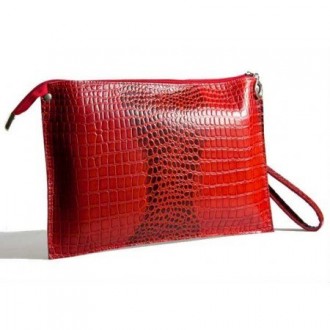 Женский клатч "Красный кайман 7"